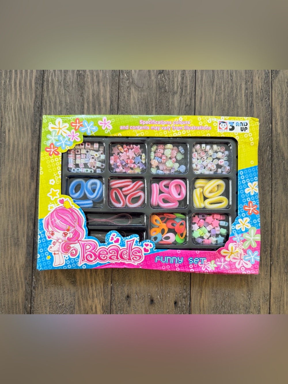 Funny Set Kids Jewelry Craft Kit - Pink, Yellow, Blue